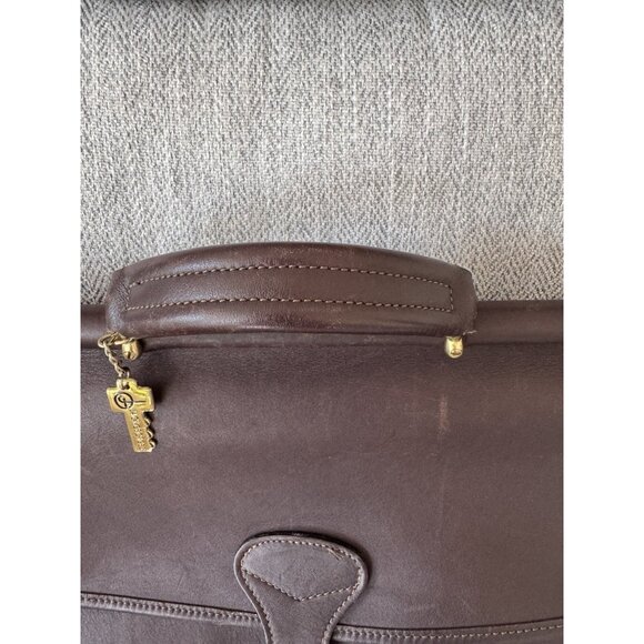 Jack Georges Leather Messenger Bag VTG Shoulder Briefcase Brown Travel Casual - Picture 6 of 16